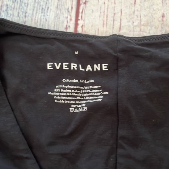 NWT Everlane the Long Sleeve V Neck Bodysuit in black - Picture 7 of 16
